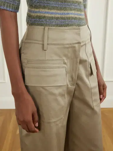 Proenza Schouler White Label Talla Cotton-blend Twill Wide-leg Pants | Thumbnail 4 Proenza Schouler White Label Talla Cotton-blend Twill Wide-leg Pants | Thumbnail 4