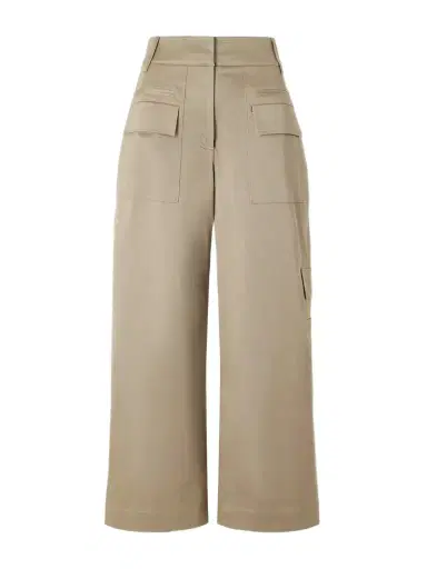 Proenza Schouler White Label Talla Cotton-blend Twill Wide-leg Pants | Thumbnail 1 Proenza Schouler White Label Talla Cotton-blend Twill Wide-leg Pants | Thumbnail 1