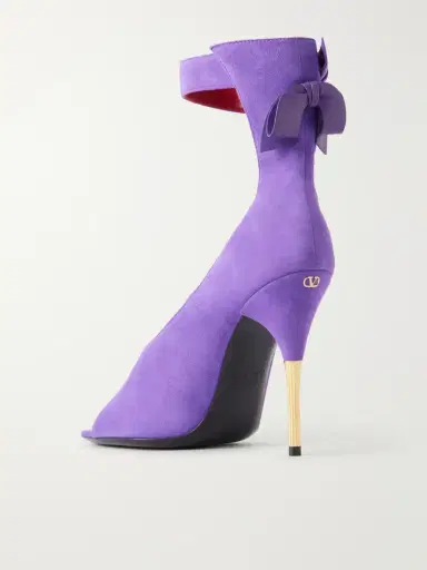 Valentino Garavani Fatale 105 Bow-detailed Suede Sandals | Thumbnail 3 Valentino Garavani Fatale 105 Bow-detailed Suede Sandals | Thumbnail 3