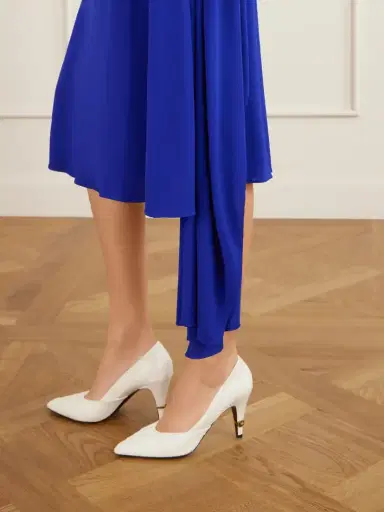 Versace Draped Satin Midi Dress | Thumbnail 5 Versace Draped Satin Midi Dress | Thumbnail 5