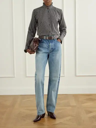 Nili Lotan Elio Ruffled Checked Cotton Shirt | Thumbnail 2 Nili Lotan Elio Ruffled Checked Cotton Shirt | Thumbnail 2