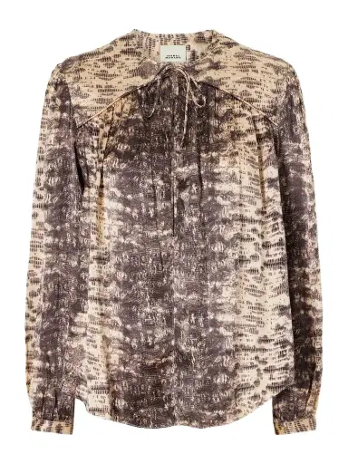 Isabel Marant Printed Silk Blouse | Thumbnail 1 Isabel Marant Printed Silk Blouse | Thumbnail 1