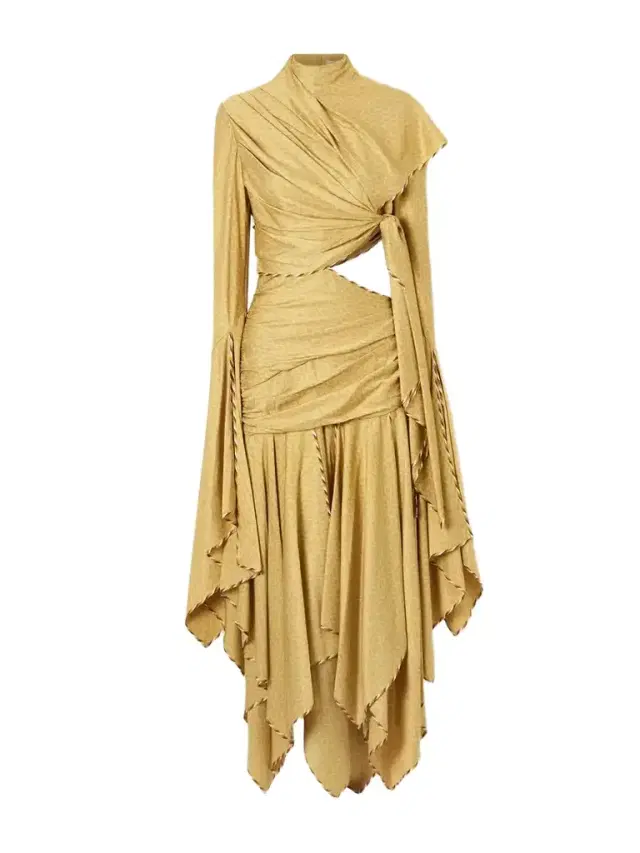 Valiant Knotted Draped Printed Silk-blend Maxi Dress Valiant Knotted Draped Printed Silk-blend Maxi Dress