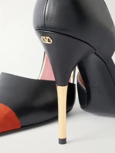 Valentino Garavani Sinead Suede-trimmed Leather Pumps | Thumbnail 5 Valentino Garavani Sinead Suede-trimmed Leather Pumps | Thumbnail 5