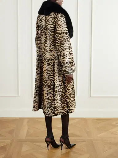 Nour Hammour Nina Tiger-print Shearling Coat | Thumbnail 4 Nour Hammour Nina Tiger-print Shearling Coat | Thumbnail 4