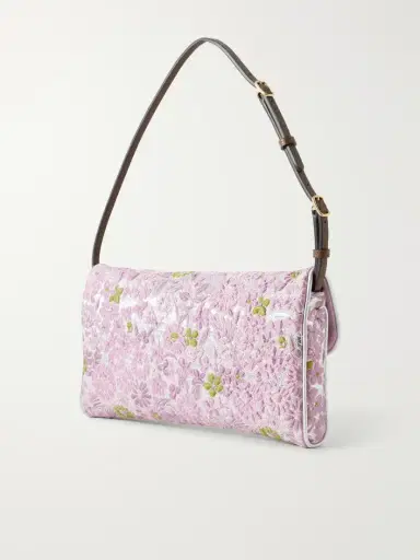 Valentino Garavani Devain Leather-trimmed Floral-jacquard Shoulder Bag | Thumbnail 4 Valentino Garavani Devain Leather-trimmed Floral-jacquard Shoulder Bag | Thumbnail 4