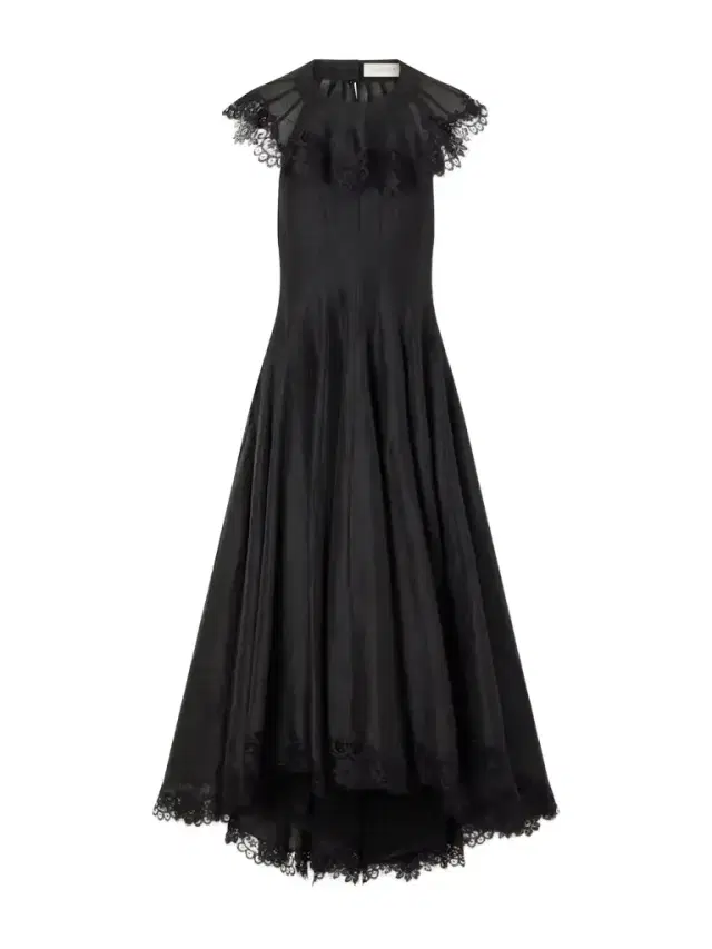 Ascent Lace-trimmed Linen And Silk-blend Gown Ascent Lace-trimmed Linen And Silk-blend Gown