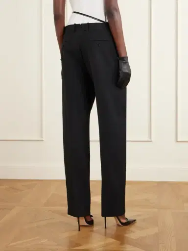 Tom Ford Belted Grain De Poudre Wool Wide-leg Pants | Thumbnail 4 Tom Ford Belted Grain De Poudre Wool Wide-leg Pants | Thumbnail 4