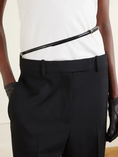 Tom Ford Belted Grain De Poudre Wool Wide-leg Pants | Thumbnail 5 Tom Ford Belted Grain De Poudre Wool Wide-leg Pants | Thumbnail 5