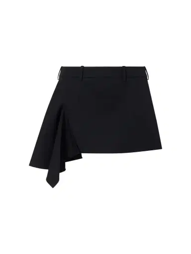 Givenchy Asymmetric Grain De Poudre Wool Mini Skirt | Thumbnail 1 Givenchy Asymmetric Grain De Poudre Wool Mini Skirt | Thumbnail 1