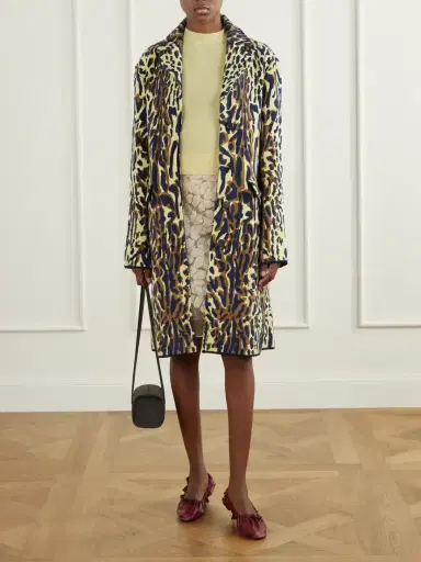 Marni Leopard-jacquard Virgin Wool Coat | Thumbnail 2 Marni Leopard-jacquard Virgin Wool Coat | Thumbnail 2