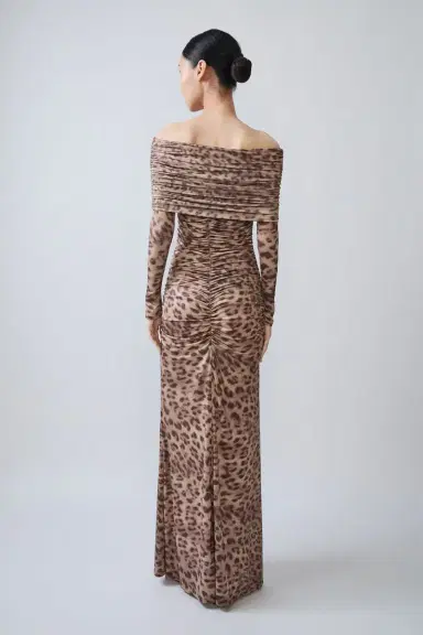 Lapointe Printed Jersey Off The Shoulder Gown | Thumbnail 2 Lapointe Printed Jersey Off The Shoulder Gown | Thumbnail 2