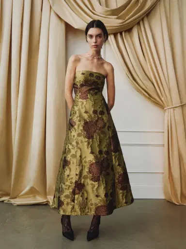 Delphine Colette Strapless Midi Dress | Thumbnail 2 Delphine Colette Strapless Midi Dress | Thumbnail 2