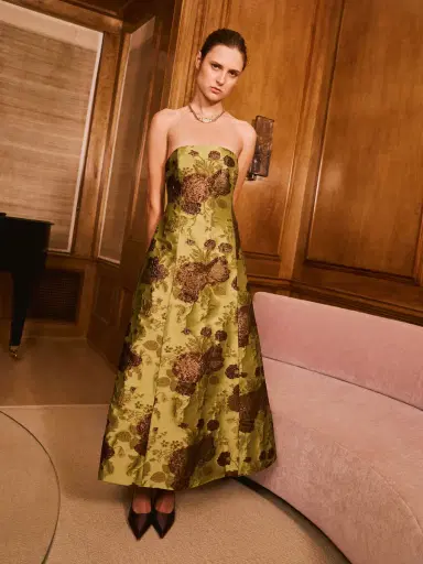 Delphine Colette Strapless Midi Dress | Thumbnail 3 Delphine Colette Strapless Midi Dress | Thumbnail 3