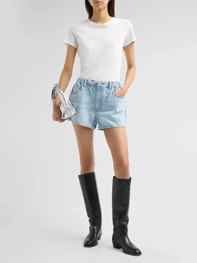 Alexander Wang Women's Marathon Crystal Drawcord Shorts | Thumbnail 2 Alexander Wang Women's Marathon Crystal Drawcord Shorts | Thumbnail 2