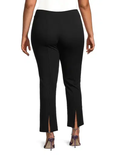 Ming Wang Women's Plus Size Deco Crepe Ankle Pants | Thumbnail 5 Ming Wang Women's Plus Size Deco Crepe Ankle Pants | Thumbnail 5