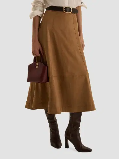 Favorite Daughter Women's The Aspen Faux Suede Midi Skirt | Thumbnail 3 Favorite Daughter Women's The Aspen Faux Suede Midi Skirt | Thumbnail 3