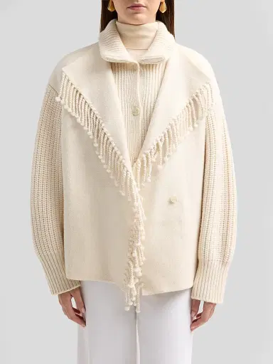 Frame Women's The Fringe Wool Coat | Thumbnail 5 Frame Women's The Fringe Wool Coat | Thumbnail 5