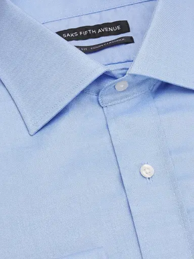 Saks Fifth Avenue Men's COLLECTION Solid Twill Classic-Fit Shirt | Thumbnail 2 Saks Fifth Avenue Men's COLLECTION Solid Twill Classic-Fit Shirt | Thumbnail 2