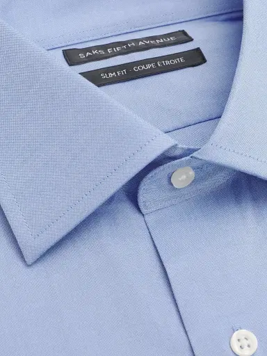 Saks Fifth Avenue Men's COLLECTION Pinpoint Cotton Slim-Fit Shirt | Thumbnail 2 Saks Fifth Avenue Men's COLLECTION Pinpoint Cotton Slim-Fit Shirt | Thumbnail 2