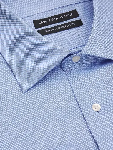 Saks Fifth Avenue Men's COLLECTION Slim-Fit Solid Cotton Poplin Shirt | Thumbnail 2 Saks Fifth Avenue Men's COLLECTION Slim-Fit Solid Cotton Poplin Shirt | Thumbnail 2