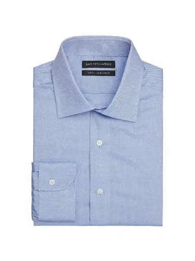 Saks Fifth Avenue Men's COLLECTION Slim-Fit Solid Cotton Poplin Shirt | Thumbnail 1 Saks Fifth Avenue Men's COLLECTION Slim-Fit Solid Cotton Poplin Shirt | Thumbnail 1