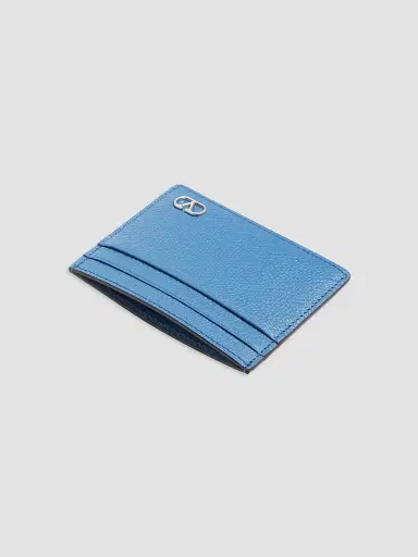 Valentino Garavani Men's VLogo Signature Cardholder in Grainy Calfskin | Thumbnail 3 Valentino Garavani Men's VLogo Signature Cardholder in Grainy Calfskin | Thumbnail 3