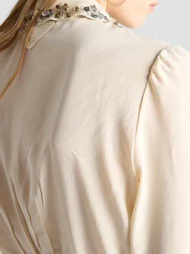 Prada Women's Silk Marocain Shirt | Thumbnail 5 Prada Women's Silk Marocain Shirt | Thumbnail 5