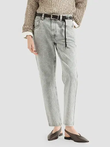 Brunello Cucinelli Women's Authentic Denim Straight Jeans | Thumbnail 3 Brunello Cucinelli Women's Authentic Denim Straight Jeans | Thumbnail 3