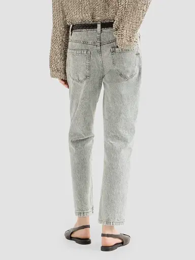 Brunello Cucinelli Women's Authentic Denim Straight Jeans | Thumbnail 4 Brunello Cucinelli Women's Authentic Denim Straight Jeans | Thumbnail 4