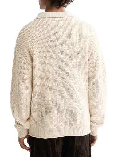 Scotch & Soda Men's Waffle Stitch Polo Sweater | Thumbnail 4 Scotch & Soda Men's Waffle Stitch Polo Sweater | Thumbnail 4
