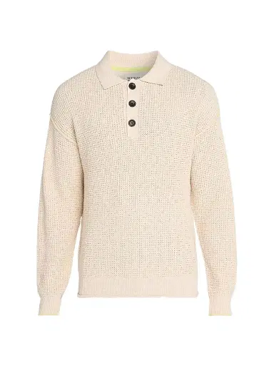 Scotch & Soda Men's Waffle Stitch Polo Sweater | Thumbnail 1 Scotch & Soda Men's Waffle Stitch Polo Sweater | Thumbnail 1