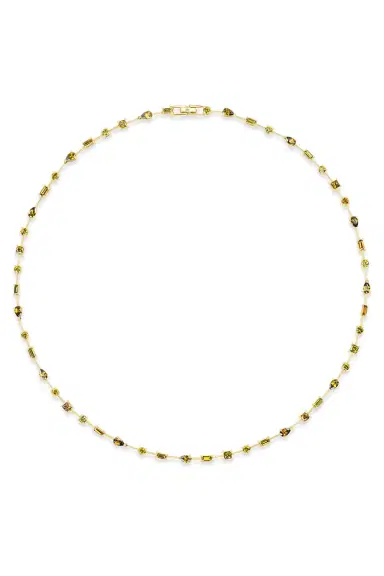 MEREDITH YOUNG Garnet Mossy Way Line Necklace | Thumbnail 1 MEREDITH YOUNG Garnet Mossy Way Line Necklace | Thumbnail 1