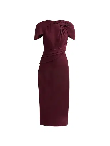 BADGLEY MISCHKA Women's Knotted Cape-Sleeve Cocktail Dress | Thumbnail 1 BADGLEY MISCHKA Women's Knotted Cape-Sleeve Cocktail Dress | Thumbnail 1