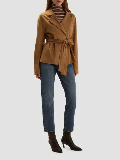 Favorite Daughter Women's The Marina Faux Suede Wrap Coat | Thumbnail 2 Favorite Daughter Women's The Marina Faux Suede Wrap Coat | Thumbnail 2