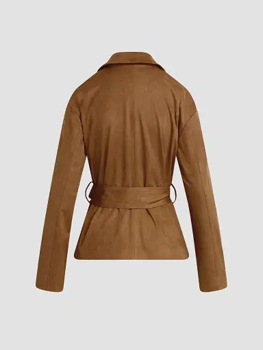 Favorite Daughter Women's The Marina Faux Suede Wrap Coat | Thumbnail 6 Favorite Daughter Women's The Marina Faux Suede Wrap Coat | Thumbnail 6