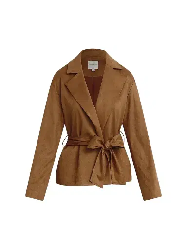 Favorite Daughter Women's The Marina Faux Suede Wrap Coat | Thumbnail 1 Favorite Daughter Women's The Marina Faux Suede Wrap Coat | Thumbnail 1