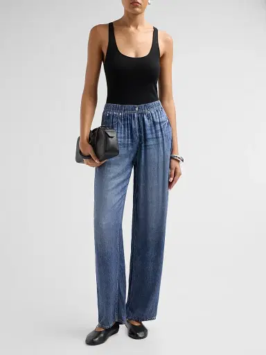 rag & bone Women's rb Miramar Slink Printed Wide-Leg Pull-On Pants | Thumbnail 2 rag & bone Women's rb Miramar Slink Printed Wide-Leg Pull-On Pants | Thumbnail 2