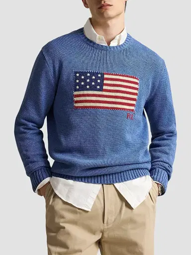 Polo Ralph Lauren Men's The Iconic Flag Sweater | Thumbnail 3 Polo Ralph Lauren Men's The Iconic Flag Sweater | Thumbnail 3