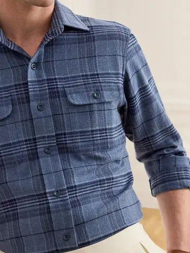 Ralph Lauren Purple Label Men's Blanket Plaid Cotton-Flannel Shirt | Thumbnail 9 Ralph Lauren Purple Label Men's Blanket Plaid Cotton-Flannel Shirt | Thumbnail 9