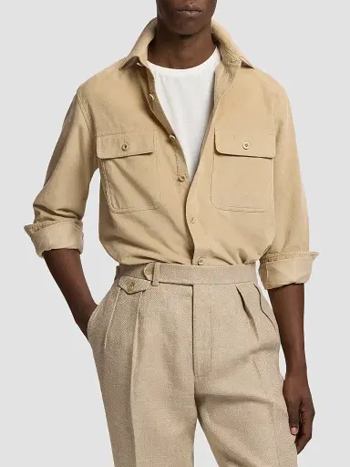 Ralph Lauren Purple Label Men's Sea Island Corduroy Sport Shirt | Thumbnail 4 Ralph Lauren Purple Label Men's Sea Island Corduroy Sport Shirt | Thumbnail 4