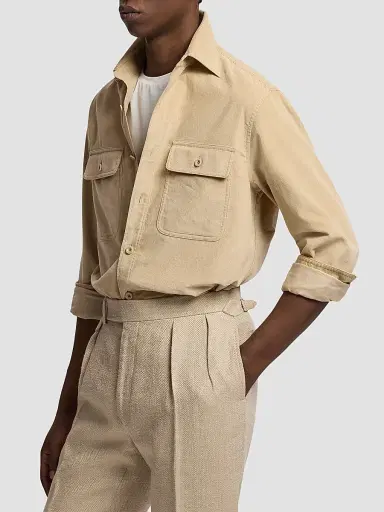 Ralph Lauren Purple Label Men's Sea Island Corduroy Sport Shirt | Thumbnail 5 Ralph Lauren Purple Label Men's Sea Island Corduroy Sport Shirt | Thumbnail 5