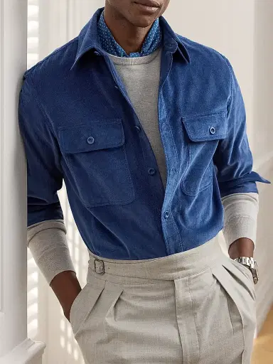 Ralph Lauren Purple Label Men's Sea Island Corduroy Sport Shirt | Thumbnail 7 Ralph Lauren Purple Label Men's Sea Island Corduroy Sport Shirt | Thumbnail 7