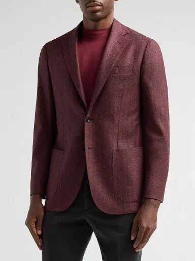 Sartorio Napoli Men's Melange Herringbone Wool Sport Coat | Thumbnail 4 Sartorio Napoli Men's Melange Herringbone Wool Sport Coat | Thumbnail 4