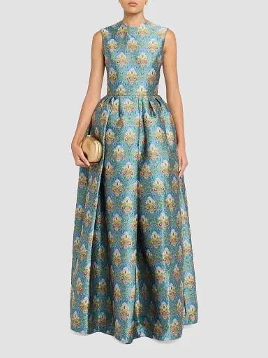 Reem Acra Women's Metallic Brocade Gown | Thumbnail 2 Reem Acra Women's Metallic Brocade Gown | Thumbnail 2