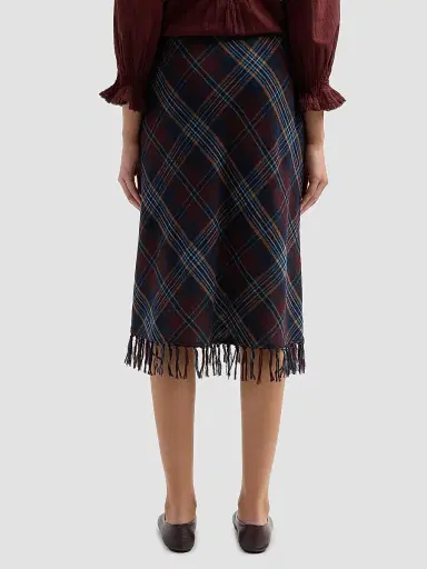DÔEN Women's Elowette Knotted Fringe Midi Skirt | Thumbnail 3 DÔEN Women's Elowette Knotted Fringe Midi Skirt | Thumbnail 3