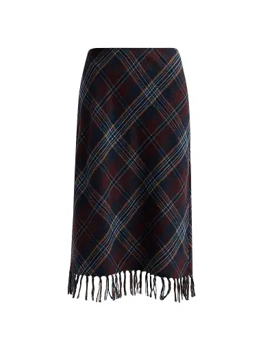 DÔEN Women's Elowette Knotted Fringe Midi Skirt | Thumbnail 1 DÔEN Women's Elowette Knotted Fringe Midi Skirt | Thumbnail 1