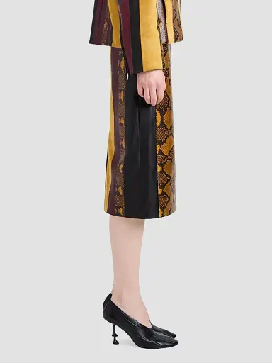 Proenza Schouler Women's Sirine Pieced Leather Knee-Length Skirt | Thumbnail 4 Proenza Schouler Women's Sirine Pieced Leather Knee-Length Skirt | Thumbnail 4
