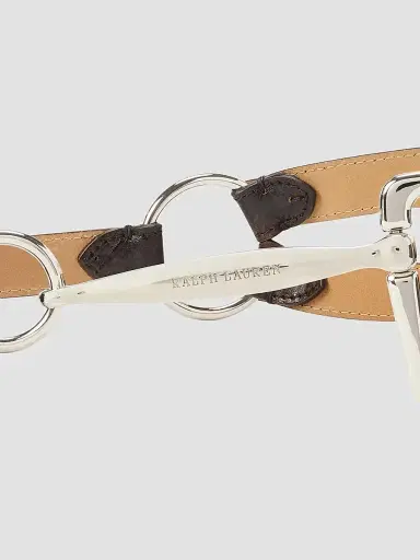 Ralph Lauren Collection Women's Bombé Leather Skinny Belt | Thumbnail 3 Ralph Lauren Collection Women's Bombé Leather Skinny Belt | Thumbnail 3