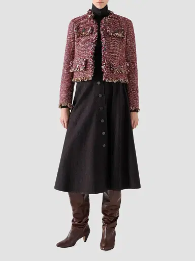 Akris punto Women's Tweed Short Jacket | Thumbnail 2 Akris punto Women's Tweed Short Jacket | Thumbnail 2